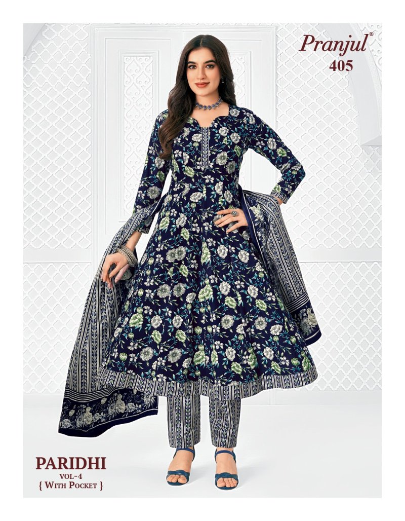 Paridhi Vol 4 By Pranjul Cotton Printed Anarkali Suits